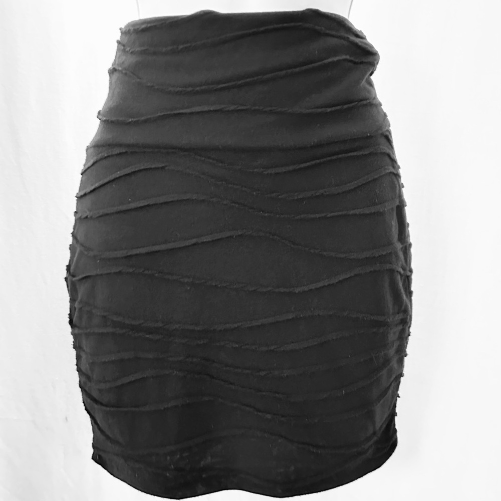 Lily White Black Knit Miniskirt Size S